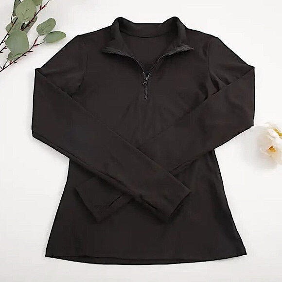 Black long sleeve zip up - Picture 5 of 10